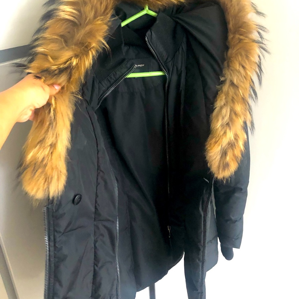 Mackage Coat with Fur Trim Hood